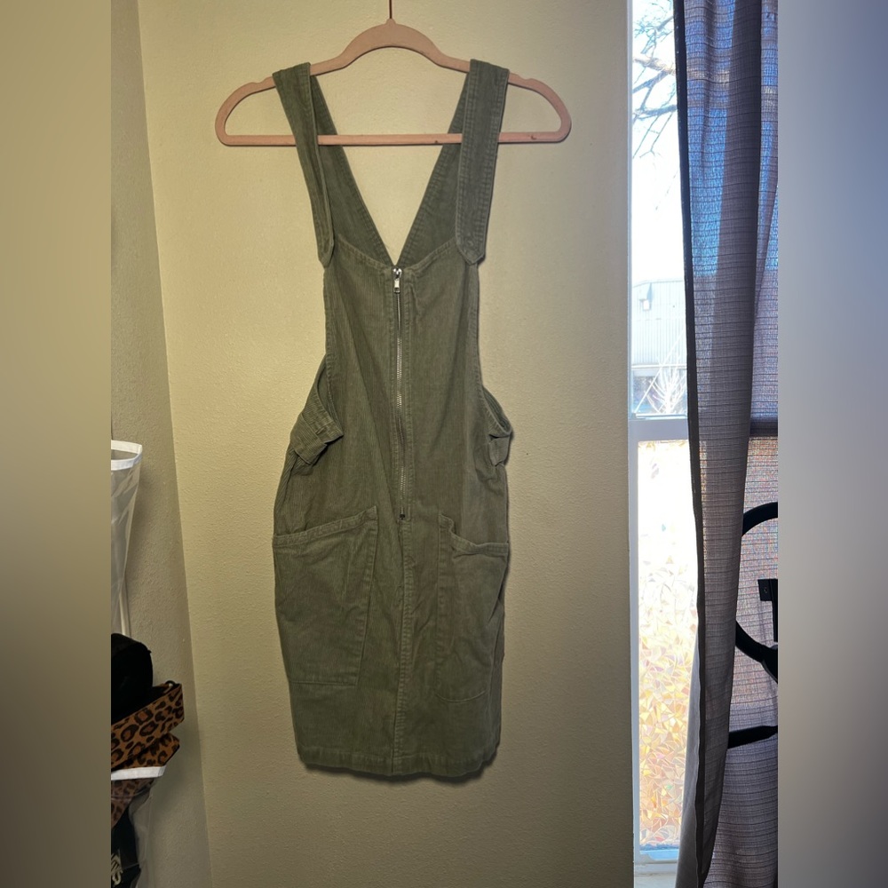 oversized overall corduroyed dress